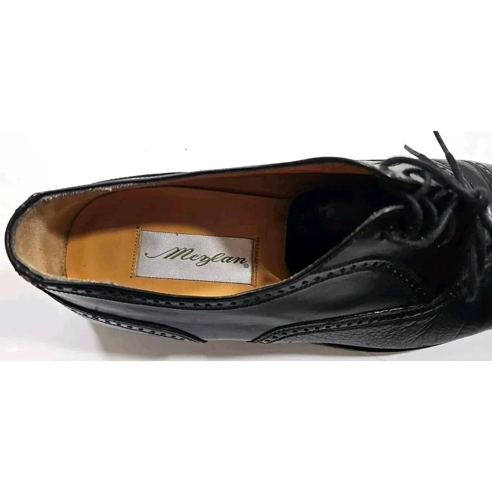 Mezlan ~Men’s Size 9.5W~ Black Oxfords Leather Dress Shoes Florence.